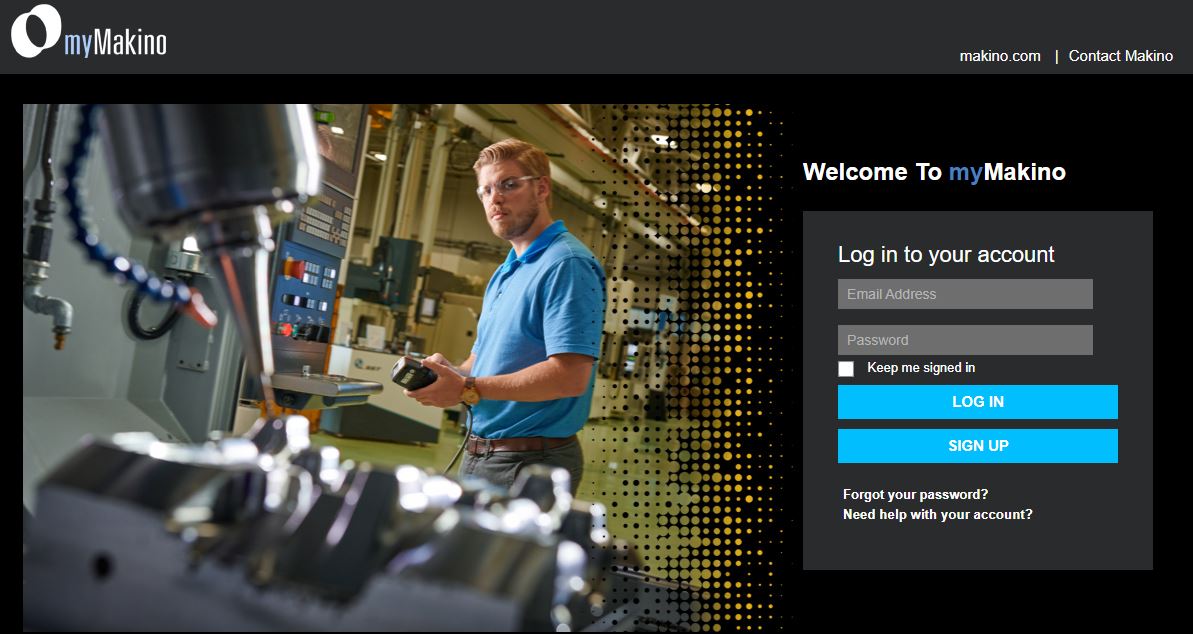 Customer Login for Makino Parts Store