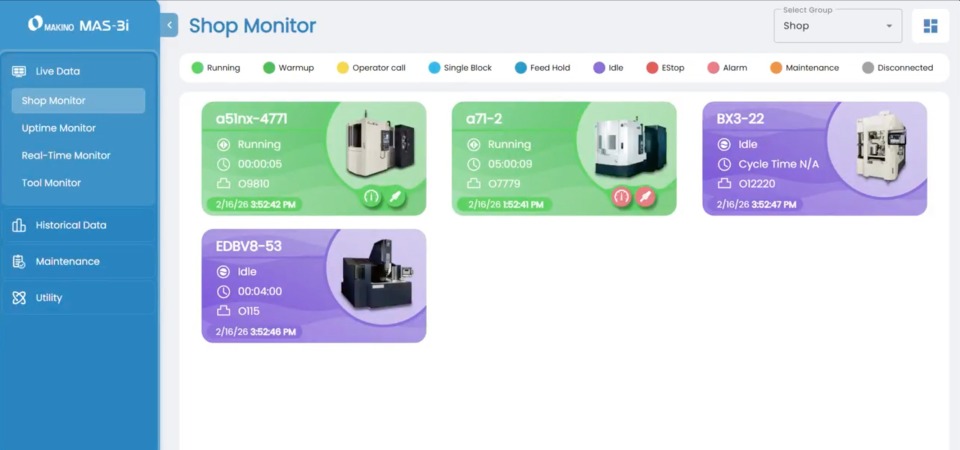 Makino MAS-3i - Machine Monitoring
